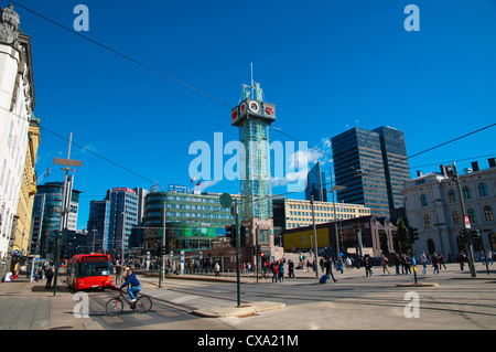 Jernbanetorget quadratische Sentrum Oslo Norwegen Mitteleuropa Stockfoto