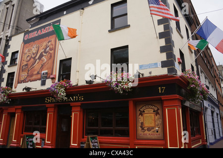 Dublin Irland EU-typischen Stadtzentrum Pub ein familiengeführtes Unternehmen mit traditioneller Irischer essen Menü Stockfoto