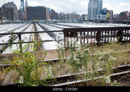 Das dritte Segment der High Line Park Bespannung West Westen 30. 34. Straße in New York Stockfoto