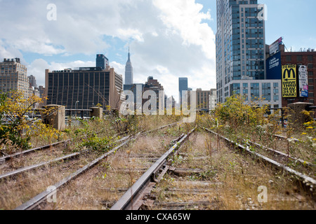 Das dritte Segment der High Line Park Bespannung West Westen 30. 34. Straße in New York Stockfoto