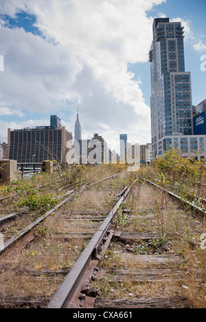 Das dritte Segment der High Line Park Bespannung West Westen 30. 34. Straße in New York Stockfoto