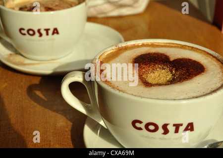 Costa Kaffee Tassen Stockfoto