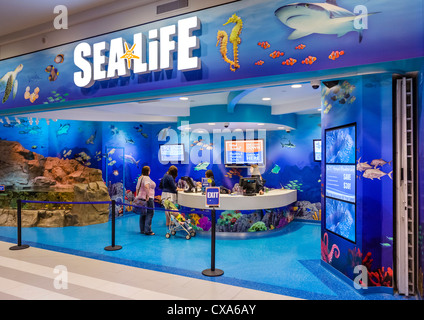 Kasse an das Sea Life Aquarium in der Mall of America in Bloomington, Minneapolis, Minnesota, USA