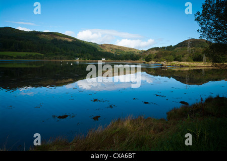 Blick über Loch Tarbert auf der Halbinsel Kintyre Argyll und Bute Schottland Stockfoto