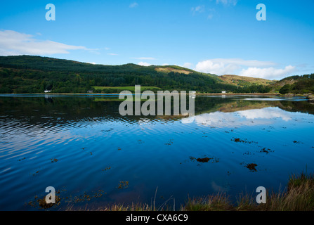 Blick über Loch Tarbert auf der Halbinsel Kintyre Argyll und Bute Schottland Stockfoto