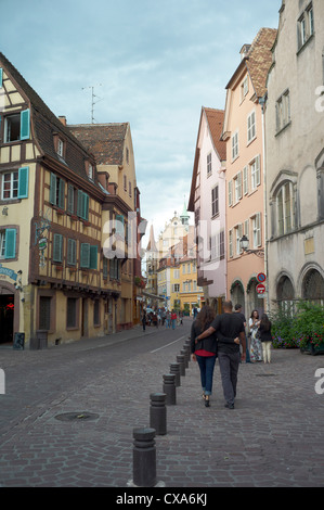 Fachwerkhäusern in Colmar, Elsass. Frankreich Stockfoto