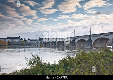 Pont Wilson-Brücke über die Loire in Tours, Frankreich. Stockfoto