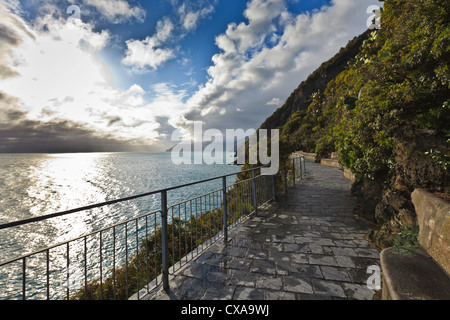 "Via Dell Amor' Cinque Terre Stockfoto