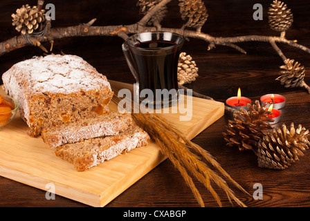 Greman Christstollen gebacken mit Vollkorn Stockfoto