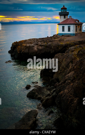 Kalk-Brennofen-Leuchtturm auf San Juan Island, Washington Stockfoto