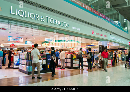 Duty Free Shops am Incheon International Airport, Incheon, Korea Stockfoto