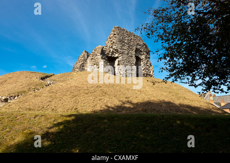 Der große Turm der Burg Christchurch, Symbol der normannischen macht ursprünglich aus Holz Holz über 1100 n. Chr. Dorset England gebaut Stockfoto