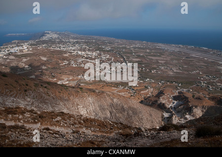 Luftaufnahme von Santorini, Griechenland Stockfoto