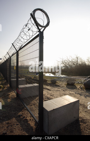 Zaun um den G8-Gipfel in Heiligendamm zu sichern Stockfoto