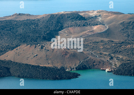 Nea Kameni Vulkaninsel Santorini, Griechenland Stockfoto