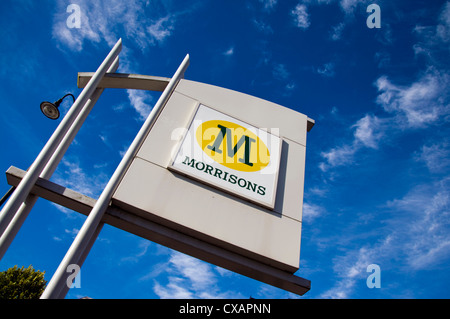 Morrisons Zeichen Laden des Zukunftskonzepts Stockfoto