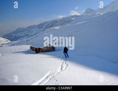 Österreich, Wintersport in Warth Stockfoto