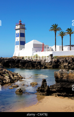 Leuchtturm, Cascais, Portugal, Europa Stockfoto