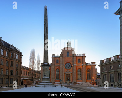 Stockholm mittelalterliche Kathedrale, gebaut im Jahre 1279, die meisten alten Kirche in der Stadt. Stockfoto