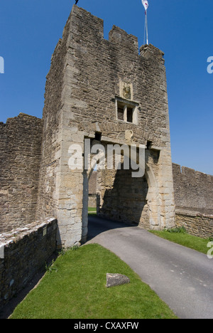 Torhaus des 14. Jahrhunderts Farleigh Hungerford Castle, Somerset, England, Vereinigtes Königreich, Europa Stockfoto