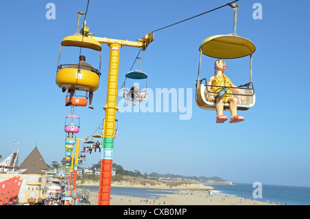 Sky Rider auf Santa Cruz Boardwalk, California Stockfoto