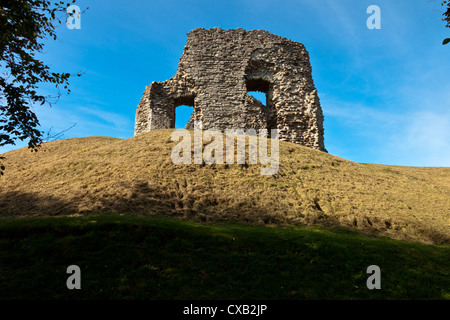 Der große Turm der Burg Christchurch, Symbol der normannischen macht ursprünglich aus Holz Holz über 1100 n. Chr. Dorset England gebaut Stockfoto