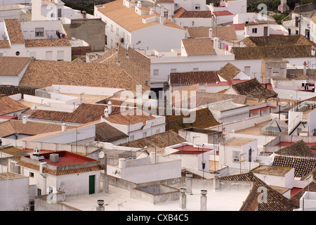 Sidonia, Dächer ein Pueblo Blanco Stockfoto