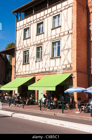 Café des Artistes in Place De La Daurade Toulouse Haute-Garonne Midi-Pyrenees France Stockfoto