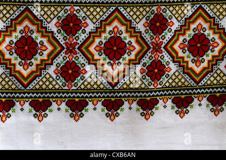 Ukrainische bestickte Handtücher Stockfoto