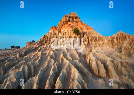 Dünenbildung der Mauern Chinas im zum Weltkulturerbe gehörenden Mungo-Nationalpark. Stockfoto