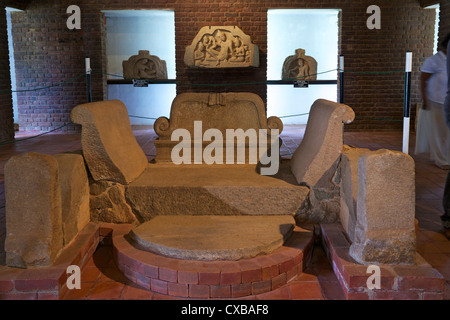 Platz für Stein, Museum für Rock-Tempel Isurumuniya, UNESCO-Weltkulturerbe, Anuradhapura, Sri Lanka, Asien Stockfoto