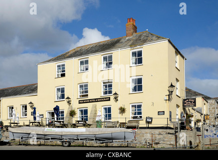 Das Pier House Hotel und Restaurant in Charlestown in Cornwall, Großbritannien Stockfoto