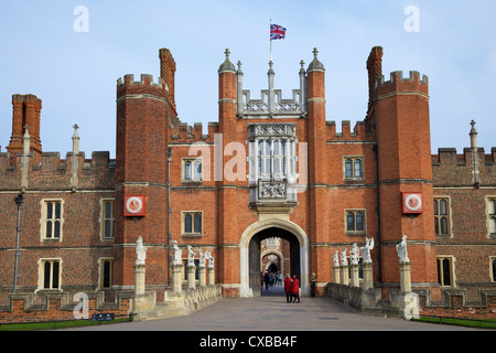 Hampton Court Palace, große Torhaus, Greater London, England, Vereinigtes Königreich, Europa Stockfoto