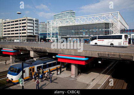 Bahnhof Amsterdam Sloterdijk, Amsterdam, Holland, Europa Stockfoto