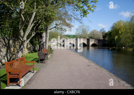 Brücke über den River Wye, Bakewell, Derbyshire, England, Vereinigtes Königreich, Europa Stockfoto