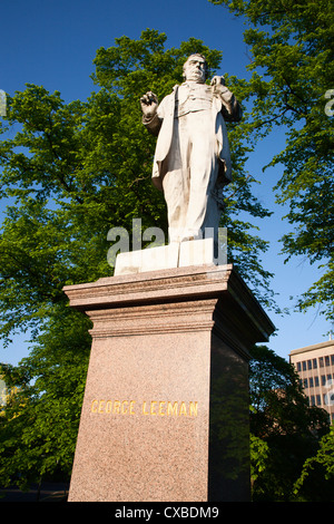 George Leeman Statue, York, North Yorkshire, Yorkshire, England, Vereinigtes Königreich, Europa Stockfoto