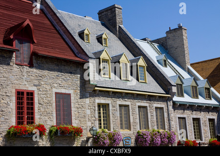 Späten 1600 s Architektur, Place Royale in Québec City Unterstadt, Nordamerikas älteste und größte ummauerte Stadt, Kanada Stockfoto
