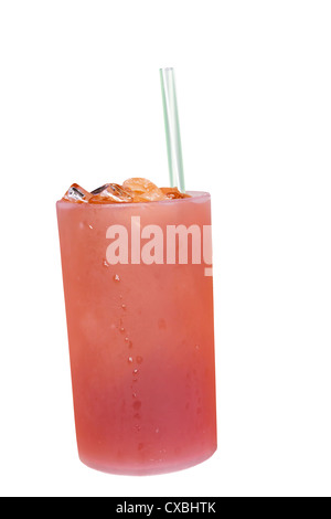 Kalten Longan (Dimocarpus Longan LUnser) Fruchtsaft mit Eis Stockfoto