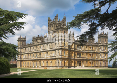 Highclere Castle, Heimat des Earl of Carnarvon und den Speicherort für die BBC-Serie Downton Abbey, Hampshire Stockfoto