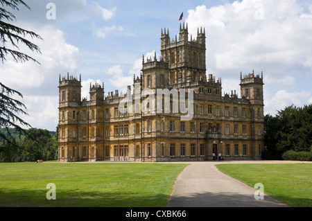 Highclere Castle, Heimat des Earl of Carnarvon und den Speicherort für die BBC-Serie Downton Abbey, Hampshire Stockfoto