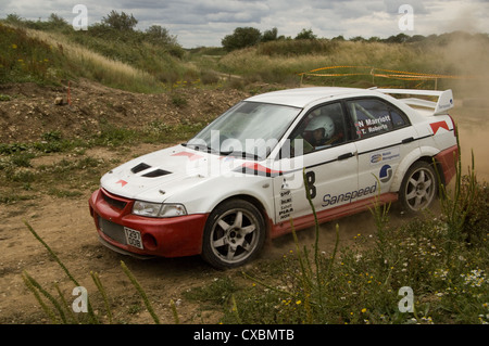 MItsubishi Lancer-Rallye-Auto Stockfoto