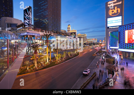 Hotels und Kasinos auf dem Strip, Las Vegas, Nevada, Vereinigte Staaten von Amerika, Nordamerika Stockfoto