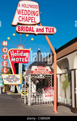 Eine Hollywood Hochzeitskapelle, Las Vegas, Nevada, Vereinigte Staaten von Amerika, Nordamerika Stockfoto