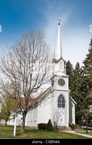 Historische St. Peter Episcopal Church, Carson City, Nevada, Vereinigte Staaten von Amerika, Nordamerika Stockfoto