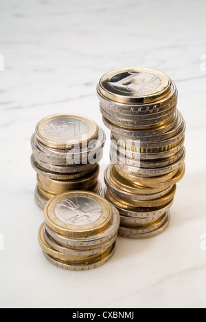 Hamburg, ein Haufen von Euro-Münzen Stockfoto