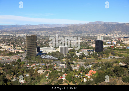 San Fernando Valley, San Gabriel Mountains, Burbank, Los Angeles, California, Vereinigte Staaten von Amerika, Nordamerika Stockfoto