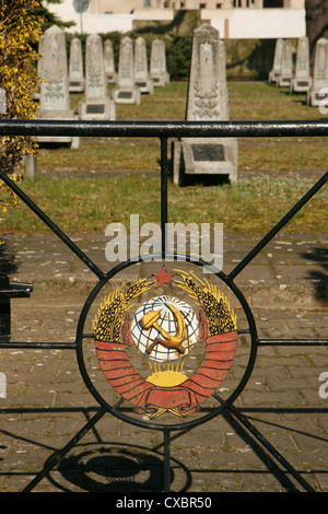 Jüterbog, Gateway auf dem sowjetischen Soldatenfriedhof Stockfoto