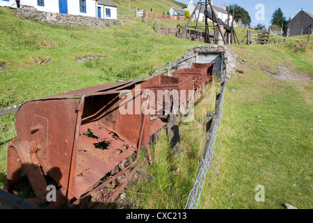 Rosten Mine Wagen im Wanlockhead Strahl Motor Museum -1 Stockfoto