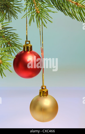 Baum Kugeln Weihnachten Stockfoto