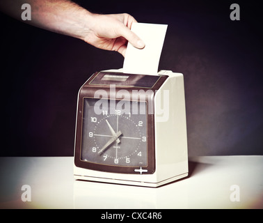 Bild der Vintage Check Uhr Stockfoto